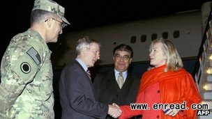 Mrs Clinton's visit to Afghanistan was not announced before her arrival in Kabul late on Wednesday