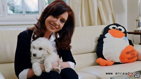 The Argentine president thanked well-wishers in a video message