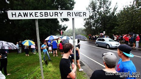 The 112km race takes place on the Hawkesbury River, northwest of Sydney
