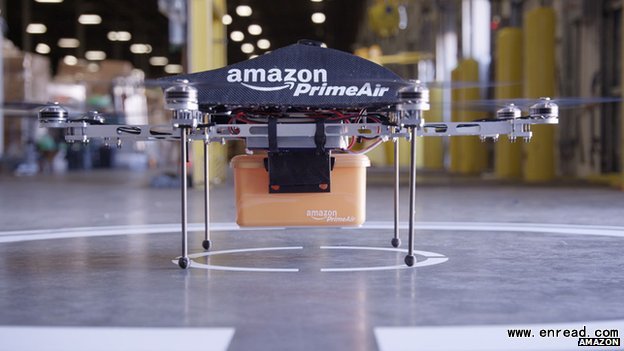 Amazon said it was ready to start commercial drone deliveries as soon as regulations were in place