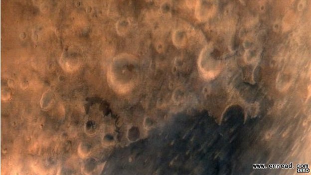 The first image of Mars taken by the Indian orbiter