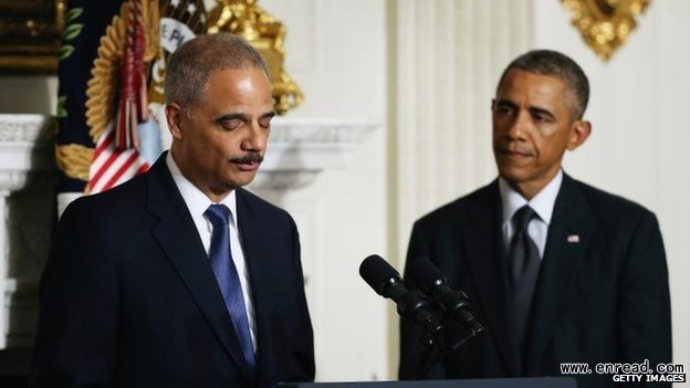 Mr Holder is staying on as attorney general until his successor is confirmed