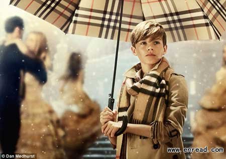 Beckham is back: Romeo, 12, has been unveiled as the star of Burberry\s Christmas campaign and proves he\s following in his mother Victoria\s fashionable footsteps showcasing his style <a href=