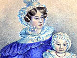 Catherine Pakenham. latterly the Duchess of Wellington, with one of her children