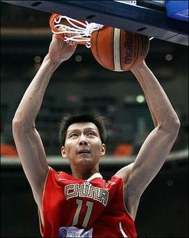 Yi Jianlian, seen here in 2006 and regarded as China's next breakout star after Yao Ming, leads global prospects in Thursday's National Basketball Association Draft with US college star Greg Oden the likely first selection.(